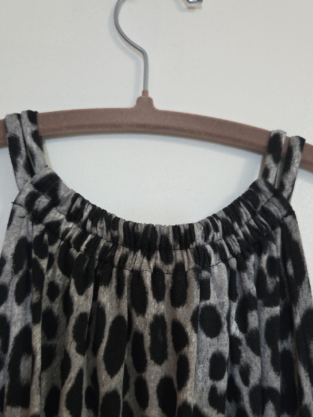 Michael Kors Black and Gray Leopard Halter Tank Medium - Picture 7 of 10